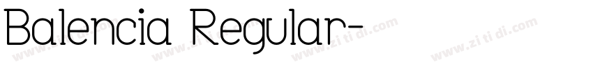 Balencia Regular字体转换